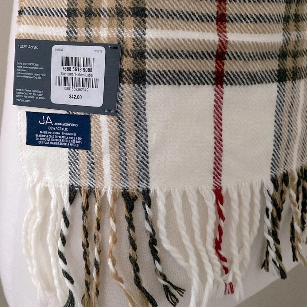 Macy’s John Ashford Plaid Scarf